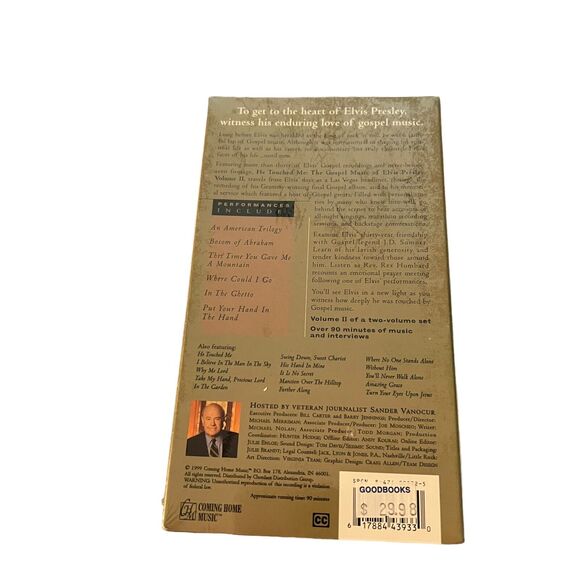 He Touched Me Gospel Music of Elvis Presley 1999 Brand New & Sealed VHS - Picture 2 of 9
